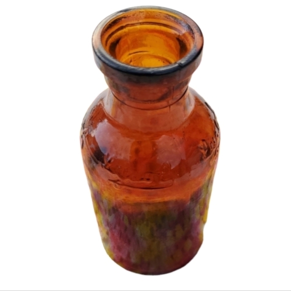 Old Lysol Glass Bottle Amber Brown 4 Inches Tall - Picture 1 of 8